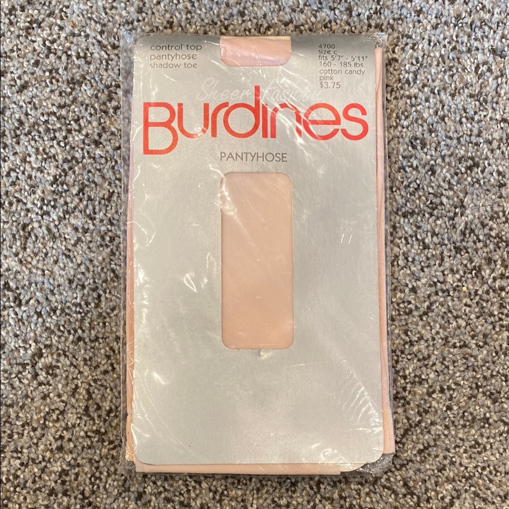 NWT Vintage Burdines Sheer Pantyhose in Cotton Candy Pink